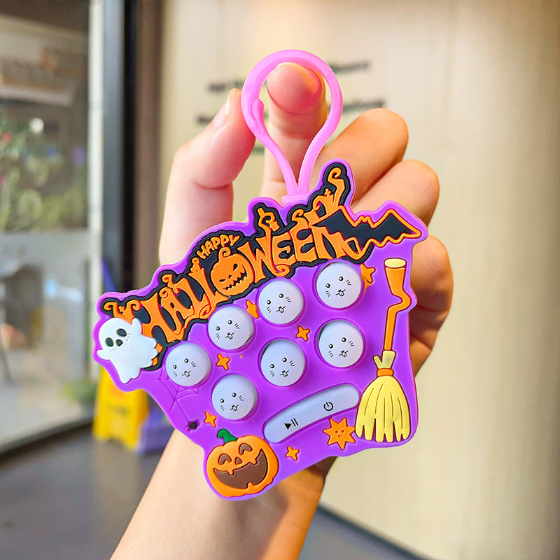 Wholesale Christmas Mini Whack-A-Mole Game Console Silicone Keychain